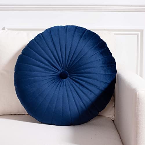 SAFAVIEH Vallory Navy Blue Button Tufted Throw Pillow