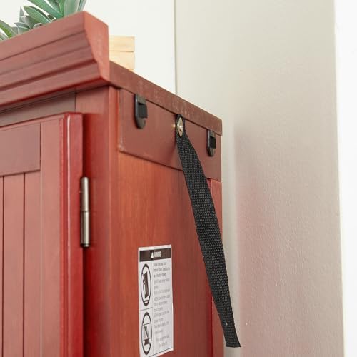 Softsea 4-Tier Corner Kitchen Pantry Cabinet with 8 Doors 72 Tall Cherry Hutch