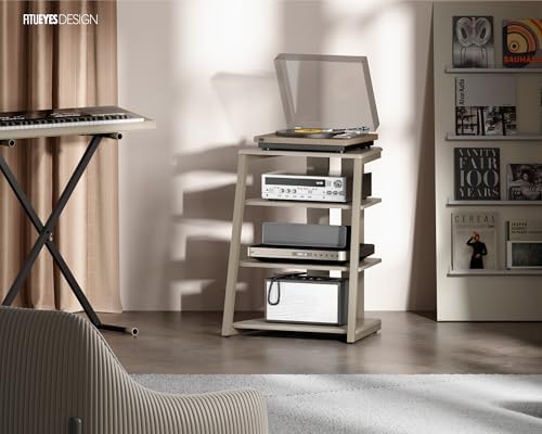 Modern 4-Tier AV Media Stand Corner Shelf for Xbox One PS4