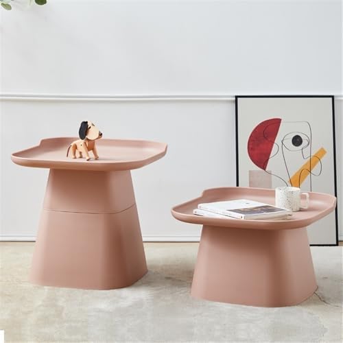 Modern Pink Square Side Table for Small Spaces