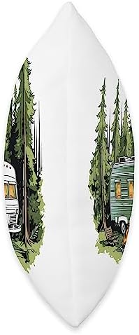 Caravan Camper Van Throw Pillow 16x16 Multicolor 1