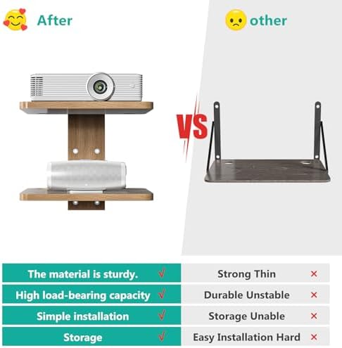 WALI Floating TV Shelf 2 Shelves 22lbs Weight Capacity