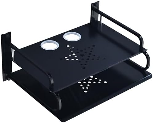 Floating AV Shelves Double Layer Wall Mount for TV and Media Equipment
