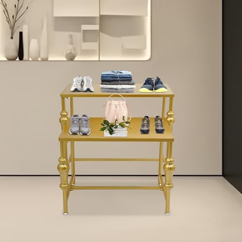 Nesting Tables Display Rack for Clothing Shoes Handbags
