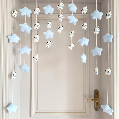 Fluffy Star Cartoon Door Curtain Tassel Garland Room Divider