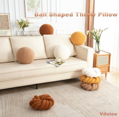 Modern Yellow Ball Shaped Throw Pillow - 118 Inches