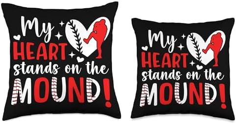 Baseball Pitcher Mom Throw Pillow For Mothers Day