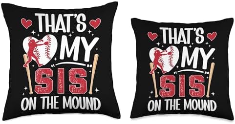 Baseball Pitcher Sister Throw Pillow
