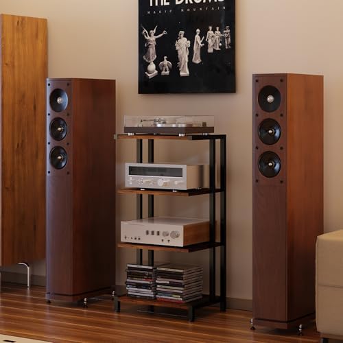 X-cosrack 4-Tier AV Media Stand Corner Shelf