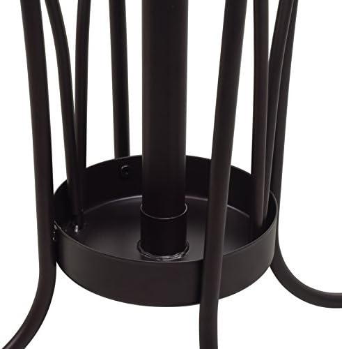 Elegant Metal Coat Rack with Umbrella Stand Brown Finish