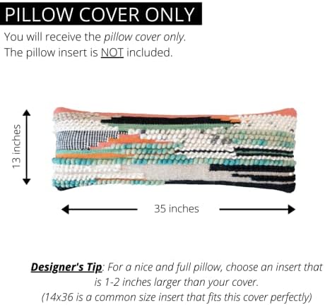 CASA BOHO Wool Throw Pillow Cover 13x35