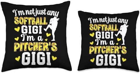 Softball Pitcher Gigi Throw Pillow