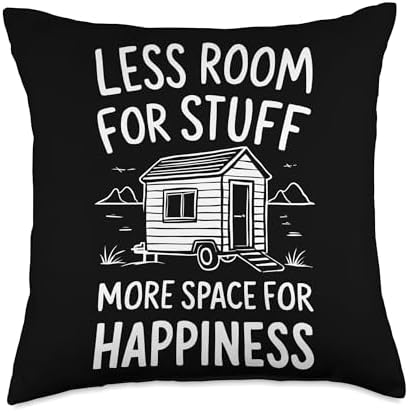 Rolling Tiny House Throw Pillow Minimalist Design