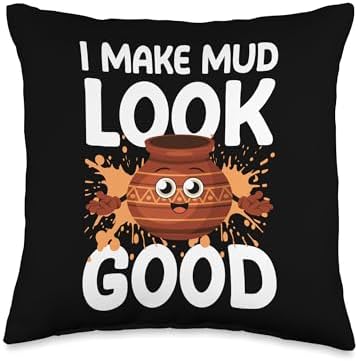 Pottery Clay Ceramics Clay Pitcher Craft Throw Pillow 16 Inch Multicolor