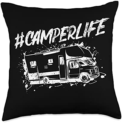 Camper Life RV Camping Throw Pillow with Funny Sayings