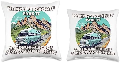 Caravan RV Camper Throw Pillow 18x18 Multicolor 1
