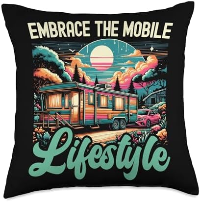 Mobile Home Throw Pillow for Motorhome Living