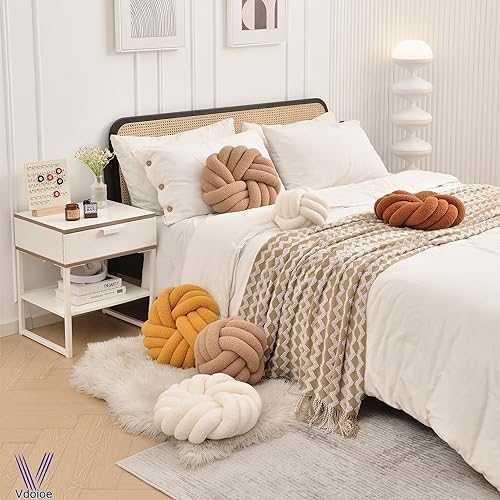 Yellow Knot Pillow 137 Inch Soft Plush Throw Decorative Cushion