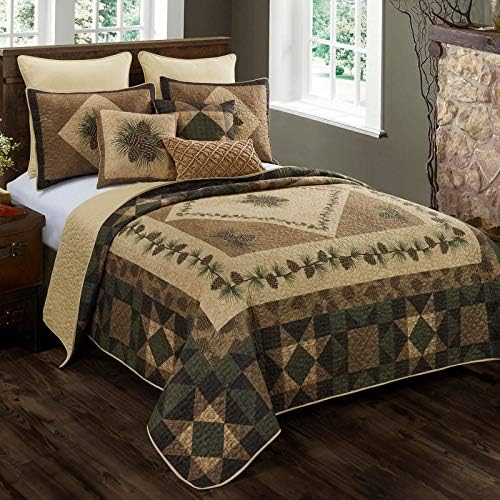 Donna Sharp Throw Pillow - Pine Cone Design 18x18 Square