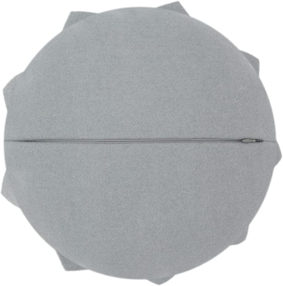 3D Flower Throw Pillow with Insert Gray 14 Inch