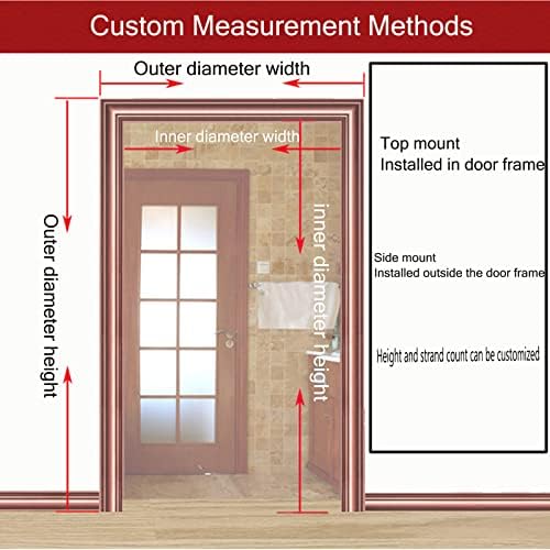 Hanging Wooden Beaded Door Curtains Customizable 65 Strands