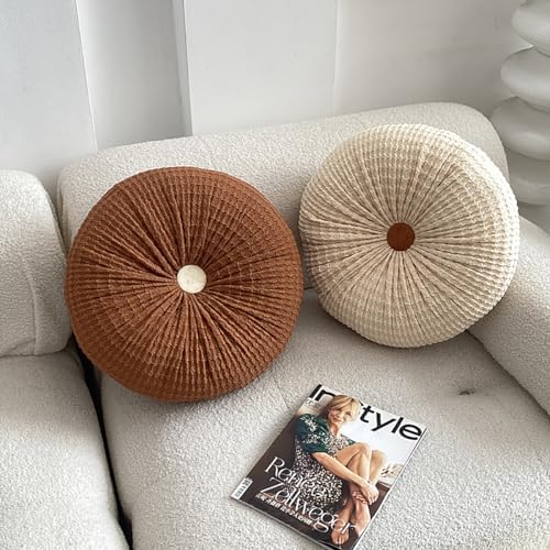 Boho Round Throw Pillow 1575in Off Peach