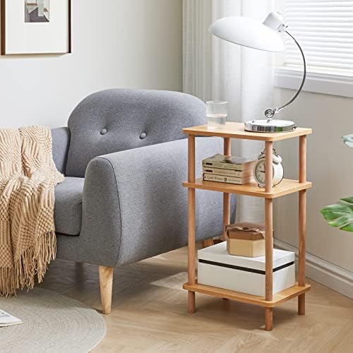 IBUYKE 3-Tier Side Table with Storage Shelves