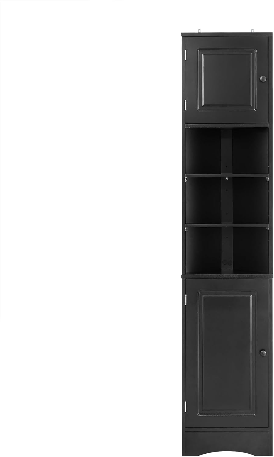 Tall Corner Storage Cabinet with 6 Adjustable Shelves