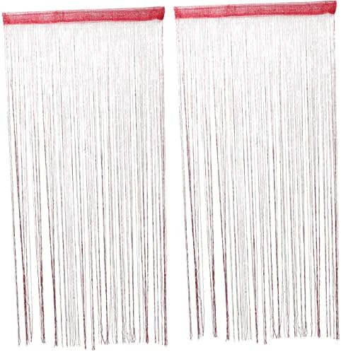 Silver Thread Screen Curtain for Doorway Room Divider Boho Decor