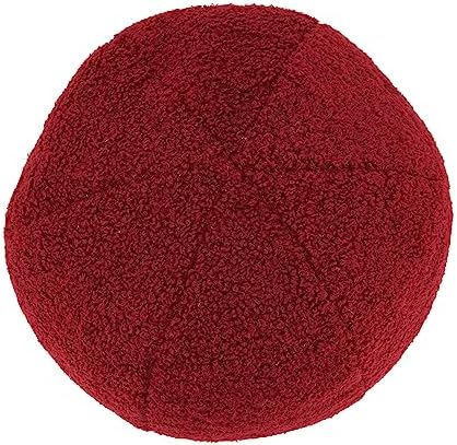 Saro Lifestyle Plush Faux Fur Throw Pillow Red 10 Inch