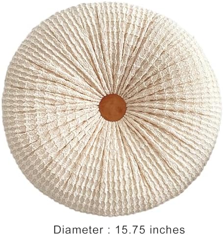 Boho Round Throw Pillow 1575in Off Peach