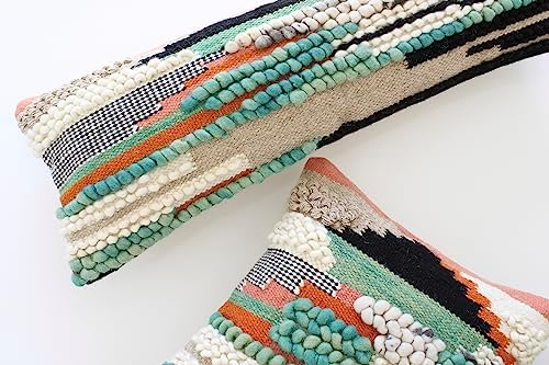CASA BOHO Wool Throw Pillow Cover 13x35