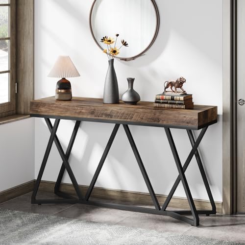 Tribesigns 55 Inch Console Table with Metal Base