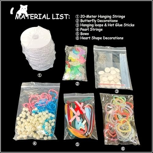 Alpengulen Beaded Curtain DIY Kit for 20 Strings