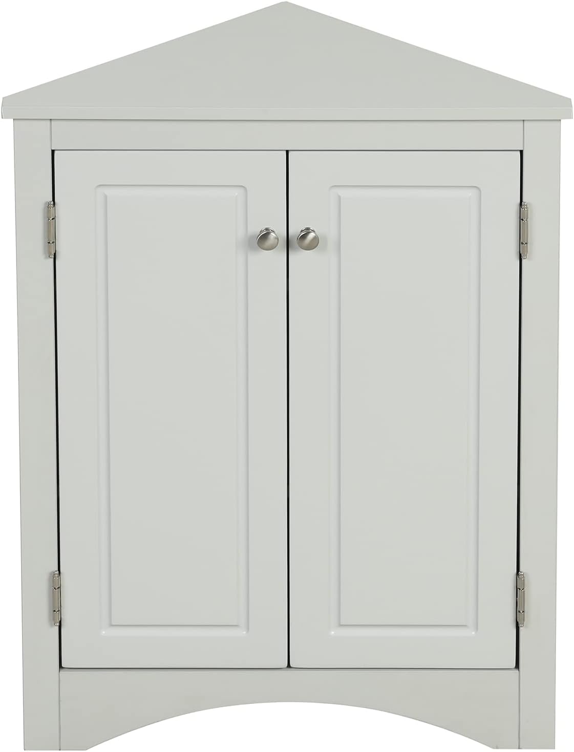 Merax Corner Cabinet with Adjustable Shelves Grey 1