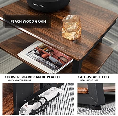 FITUEYES 4-Tier Media Stand Corner Shelf for PS4 and Record Player