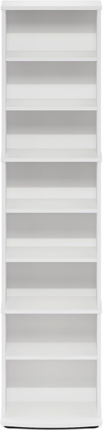 Furinno Jaya Space Saving Multimedia Storage Tower White