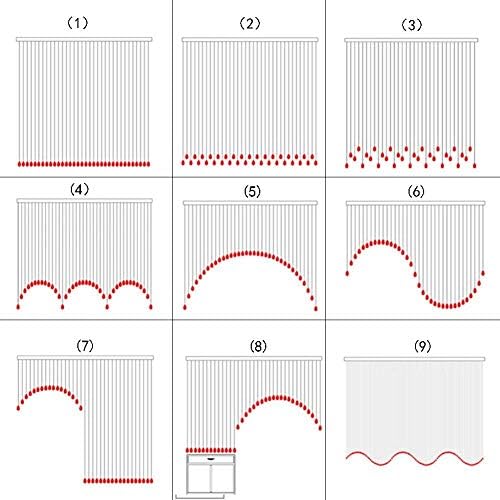 OKUOKA Bead Curtain Crystal Glass Gourd Pendant Hanging Strings for Doorway Room Divider Customizable