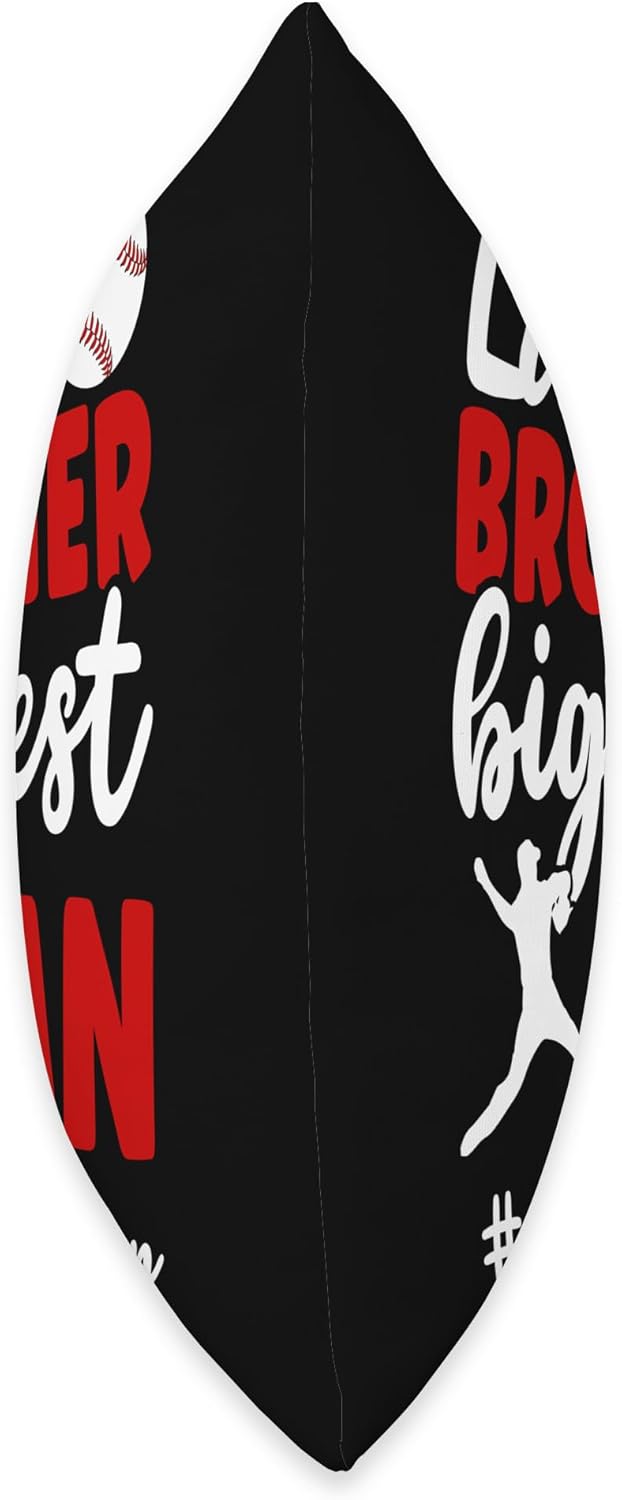 Little Brother Baseball Pitcher Throw Pillow 1