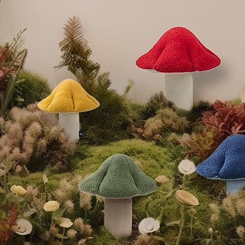 Phantoscope Mushroom Shaped Throw Pillow Light Green 16 x 14 Inches