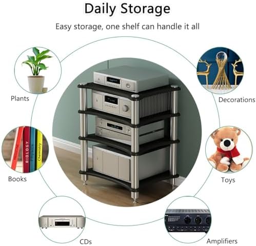 Kaverno 2 3 4 Tier Media Stand Corner Shelf