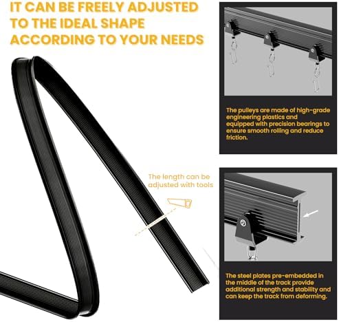 AJAZZ Blackout Accordion Room Divider Curtains