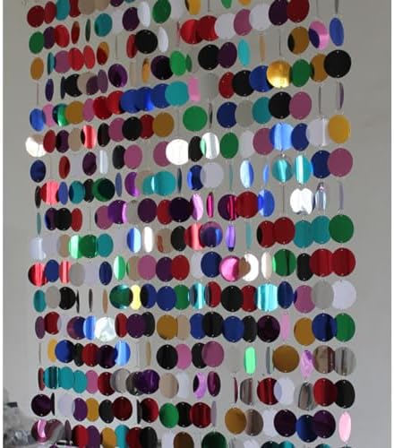 Queenbox 394in 5pcs Glitter Sequin Beaded Curtain