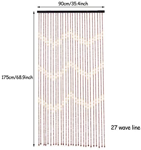 TFCFL Natural Wood Beaded Curtain Room Divider