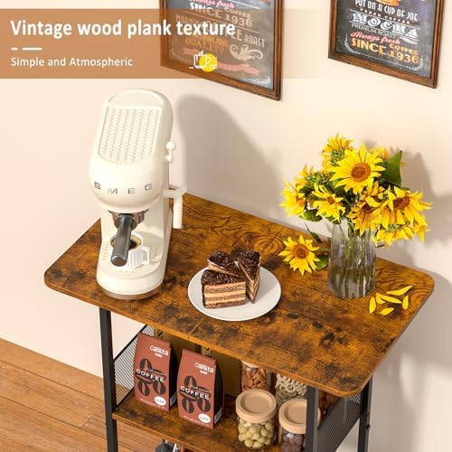 Mini 3-Tier Coffee Bar Shelf with Corner Design