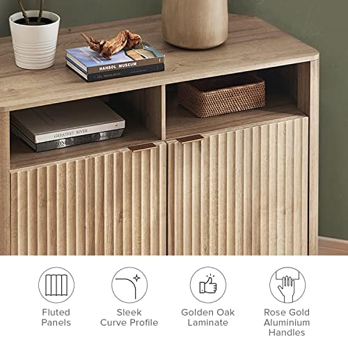 Mopio Brooklyn Corner Storage Cabinet with Doors and Shelves