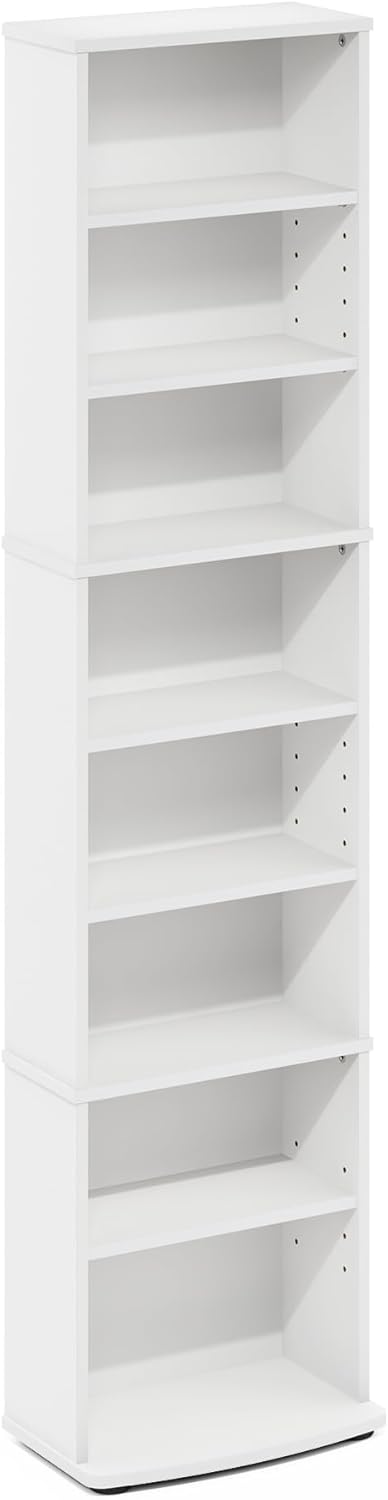 Furinno Jaya Space Saving Multimedia Storage Tower White