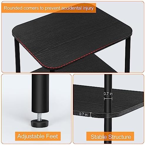 BTY 3 Tier Tall Side Table for Small Spaces