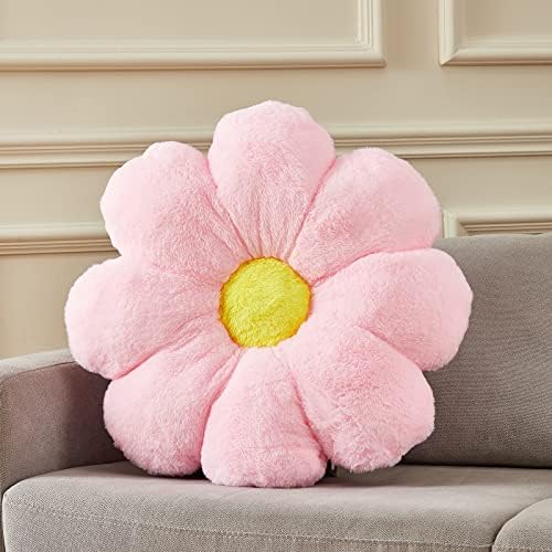 216In Pink Flower Shaped Throw Pillow Cute Decorative Cushion
