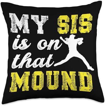 Proud Softball Pitcher Throw Pillow